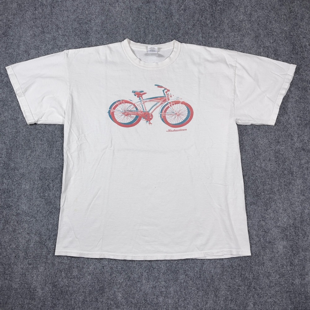 Vintage Schwinn Cruiser Bike Graphic T-Shirt Mens XL White